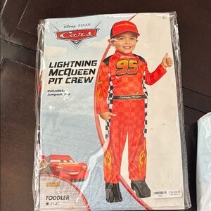 Spirit Lightning McQueen Pit Crew Costume - Red and Black
